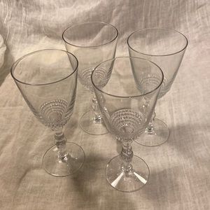 Set of four vintage wine glasses